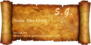 Soós Gertrúd névjegykártya