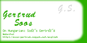 gertrud soos business card